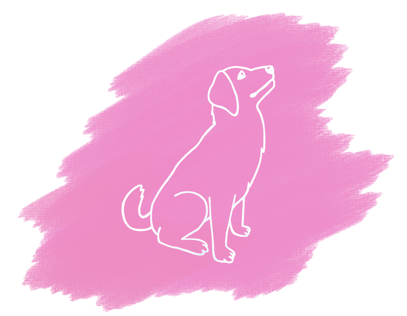 犬の横顔のイラスト